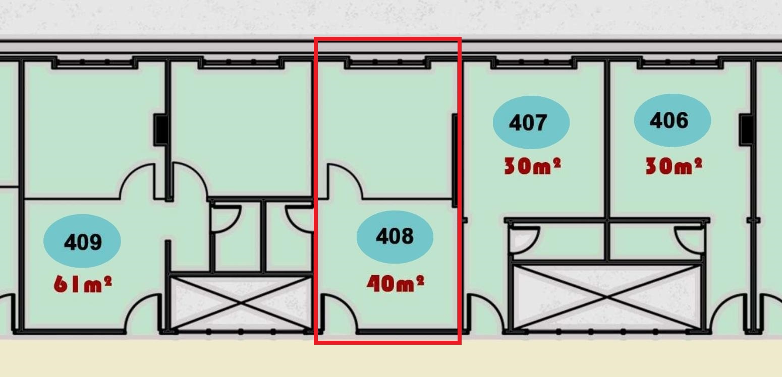 مخطط وتصميم وحدة 408 الطبية في الدور الرابع بمجمع ONE MALL