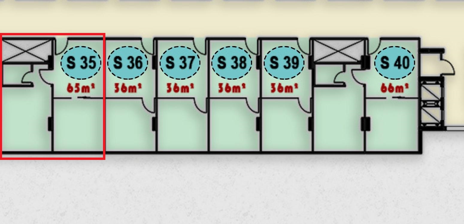 مخطط أو صورة لوحدة إداري S 35 في الدور الثالث بمجمع ONE MALL