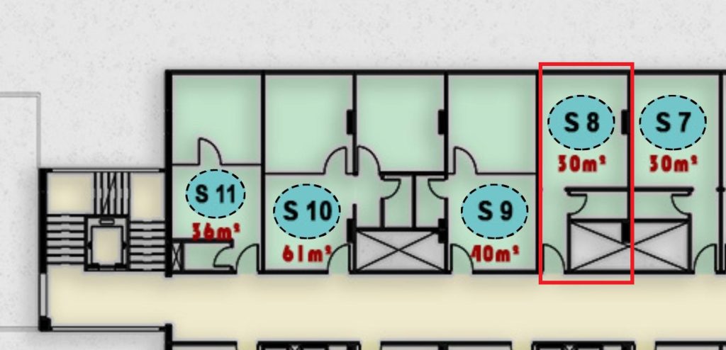 مخطط وتصميم وحدة S 8 الطبية في الدور الثاني من ONE MALL