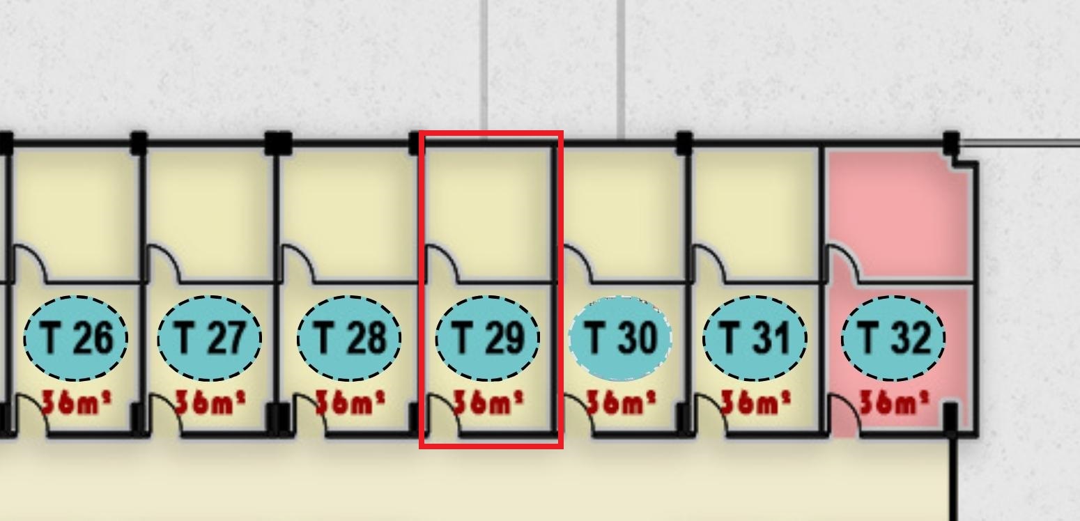 مخطط وتصميم وحدة T 29 الطبية في الدور الثالث بمجمع ONE MALL