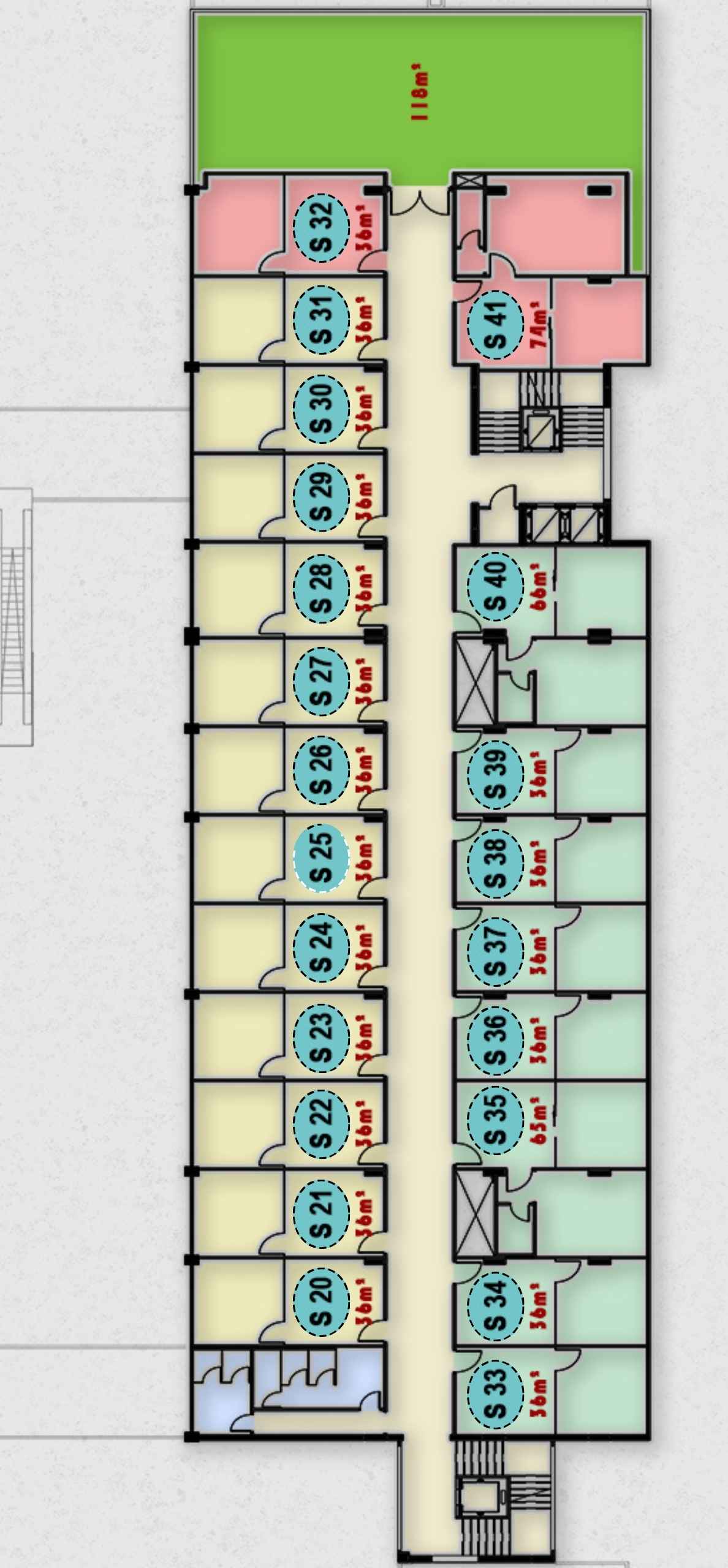 second left (1) التقسيم المعماري للوحدات الإدارية بالدور الثاني