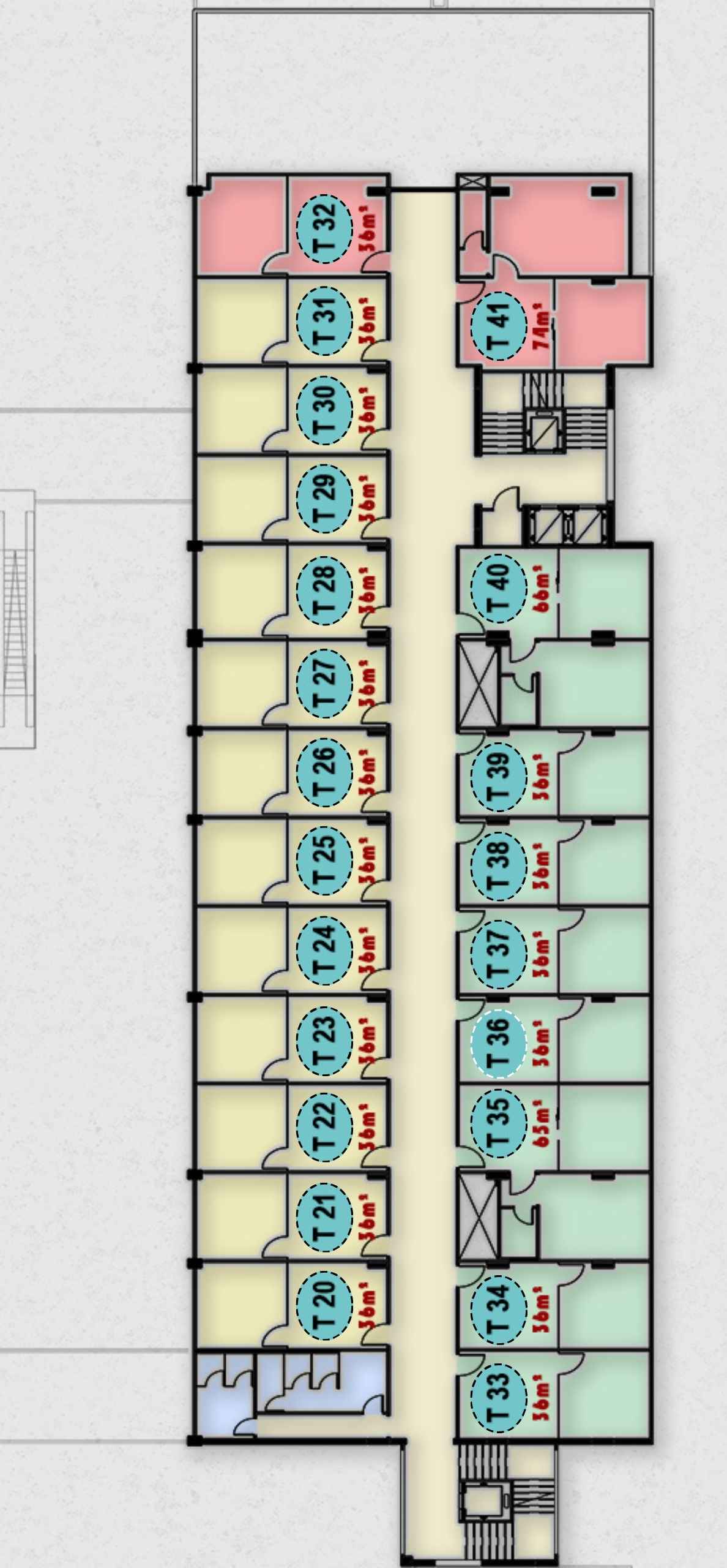 third left (1) التقسيم المعماري للوحدات الإدارية بالدور الثالث